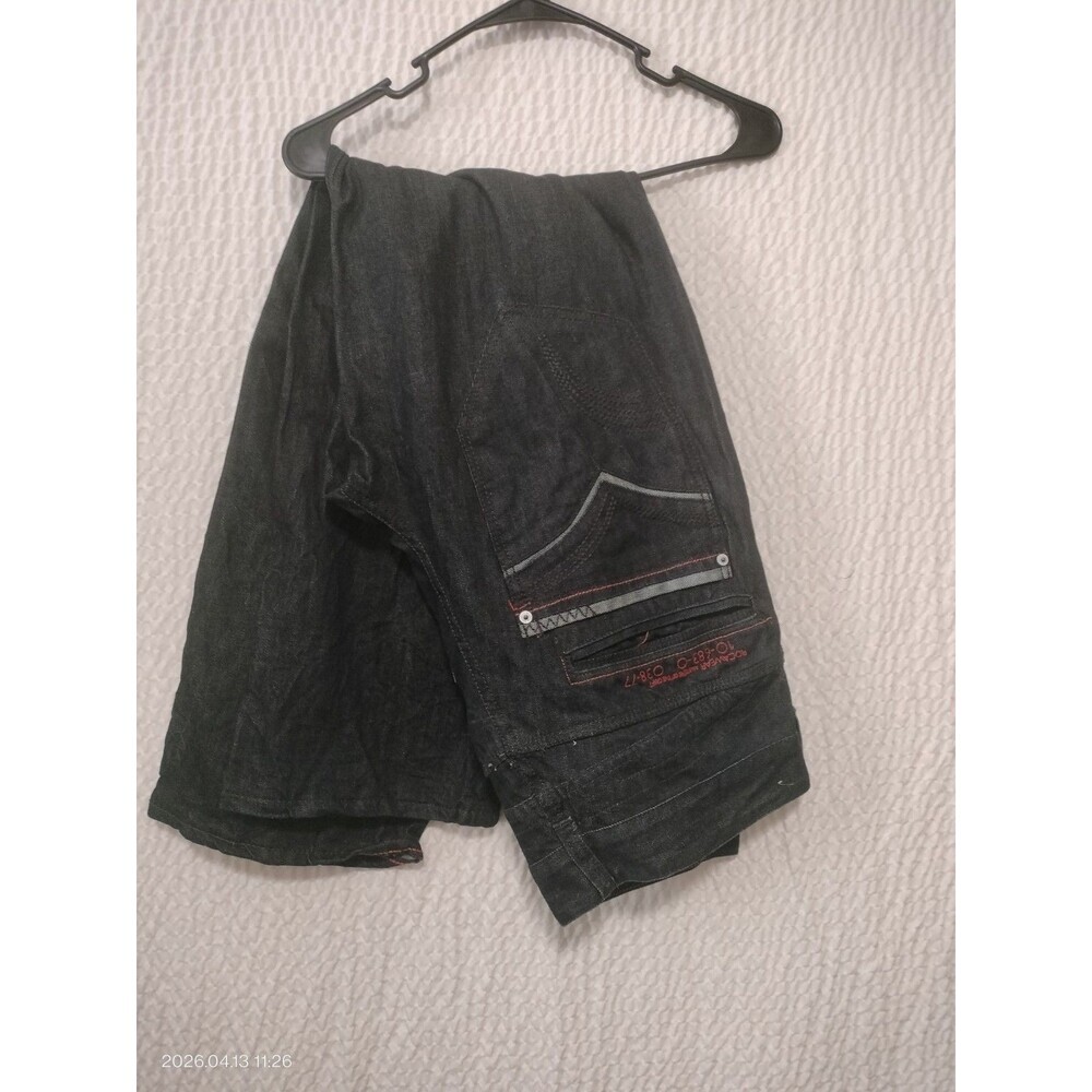Rocawear Men's Dark Wash Blue Original Fit Embroidered Pocket Jeans Size W36